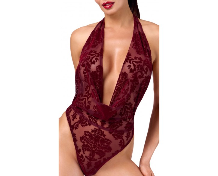 Боді Noir Handmade F386 Kink Royal cascade bodysuit M