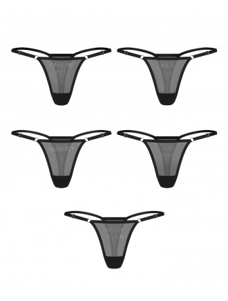 Набір трусиків Obsessive Violami 5-pack thong L/XL