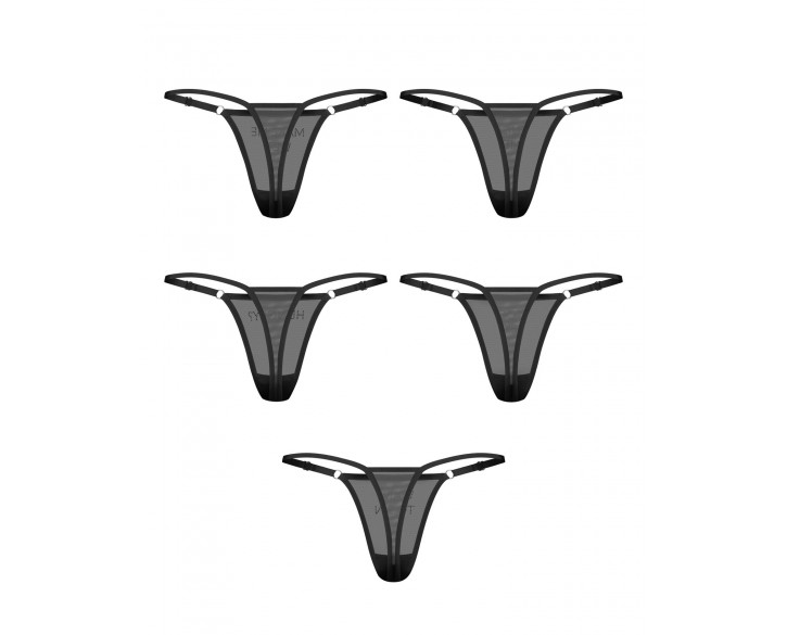 Набір трусиків Obsessive Violami 5-pack thong L/XL