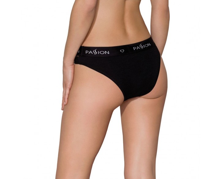 Трусики з прозорою вставкою Passion PS006 PANTIES black, size M