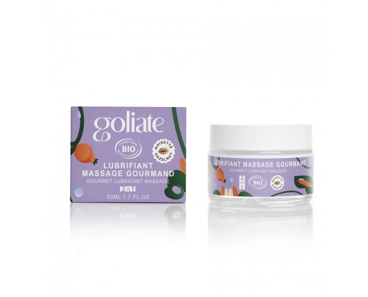 Масажна олія-лубрикант з ароматом та смаком фундука Goliate Couple Gourmand Noisette 50 мл