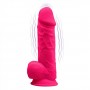 Фалоімітатор з вібрацією SilexD Norman Vibro Pink (MODEL 1 size 8,5in), двошаровий, діаметр 5 см