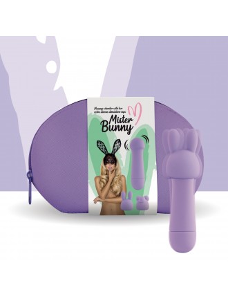 Мінівібратор FeelzToys Magic Bunny Purple з двома насадками