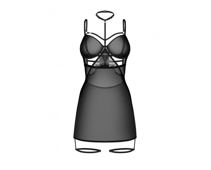 Бебі-долл Obsessive Arrowel Black chemise S/M