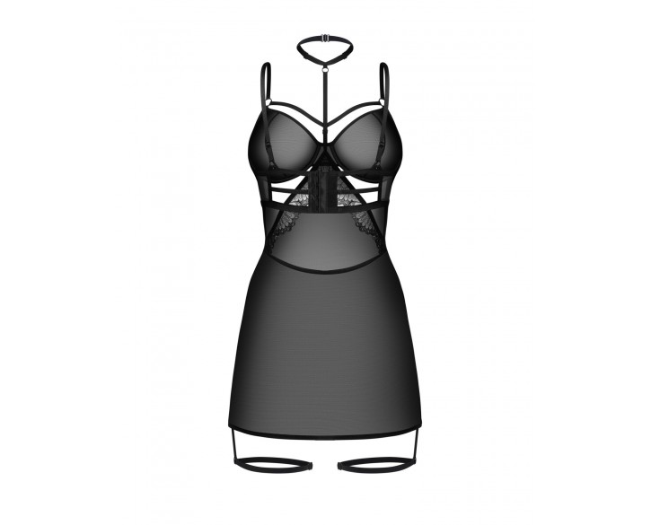 Бебі-долл Obsessive Arrowel Black chemise S/M