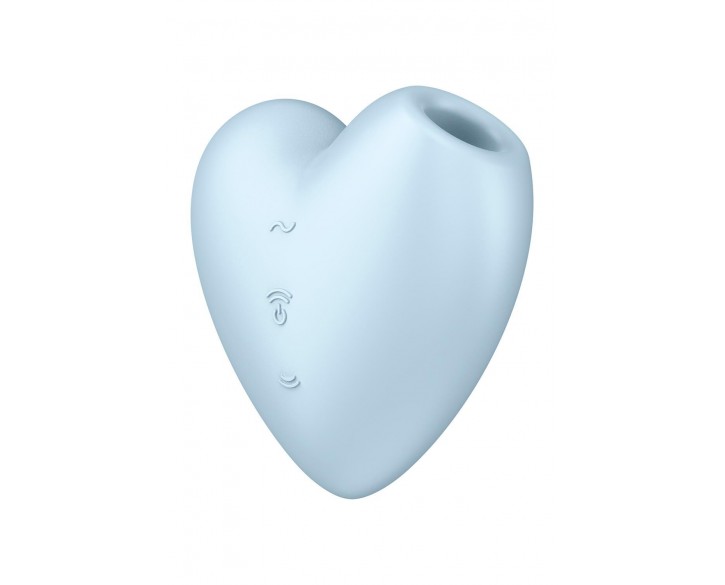 Вакуумний стимулятор-серце з вібрацією Satisfyer Cutie Heart Blue