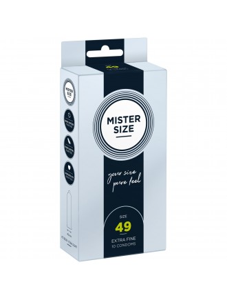 Презервативи Mister Size - pure feel - 49 (10 condoms), товщина 0,05 мм