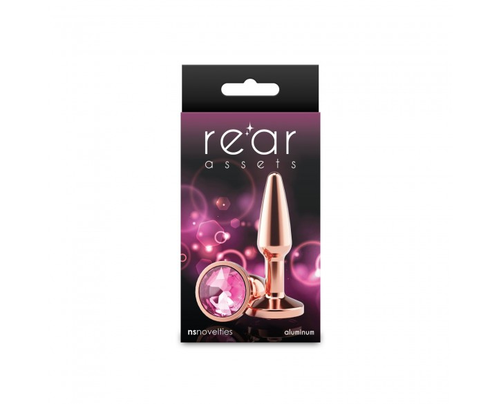 Анальна пробка NS Novelties Rear Assets - Tapered - Small - Rose Gold - Pink