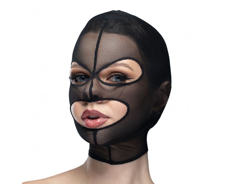 Маска сітка з відкритим ротом та очима Feral Feelings - Mask Black