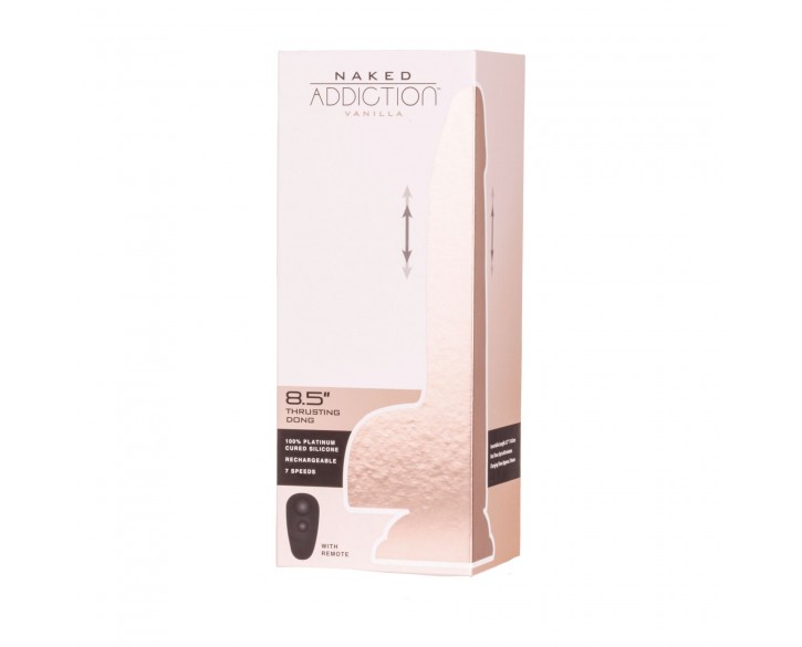 Фалоімітатор із пульсацією Addiction Naked Addiction 8.5” Thruster - Vanilla