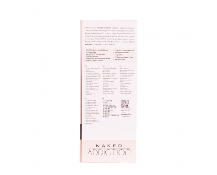 Фалоімітатор із пульсацією Addiction Naked Addiction 8.5” Thruster - Vanilla