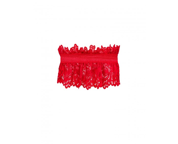 Ажурна підв’язка Obsessive Amor Cherris garter, red