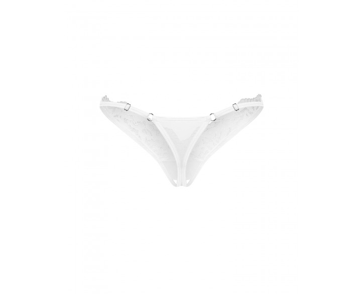 Трусики Obsessive Arrowel White crotchless thong S/M