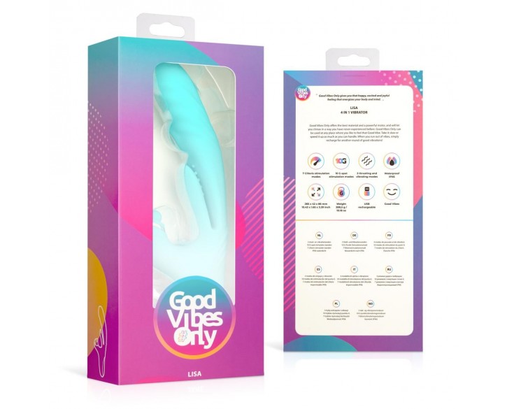 Вібратор-кролик Good Vibes Only - Lisa Thrusting Rabbit Vibrator with G-Spot Stimulator