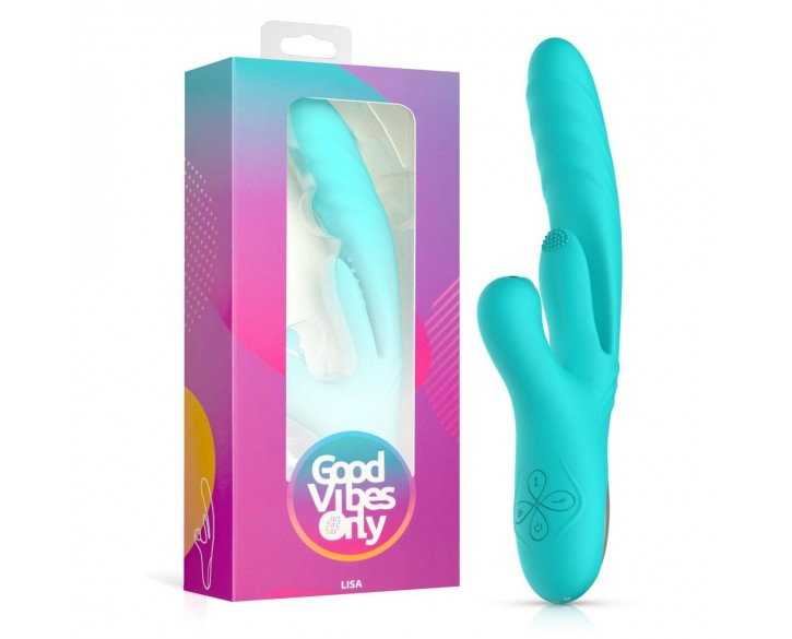 Вібратор-кролик Good Vibes Only - Lisa Thrusting Rabbit Vibrator with G-Spot Stimulator