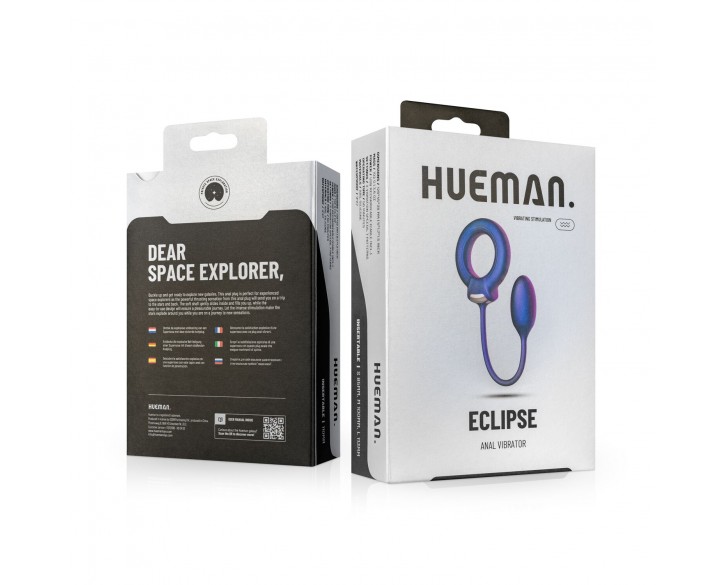 Ерекційне віброкільце з віброяйцем Hueman - Eclipse Anal Vibrator