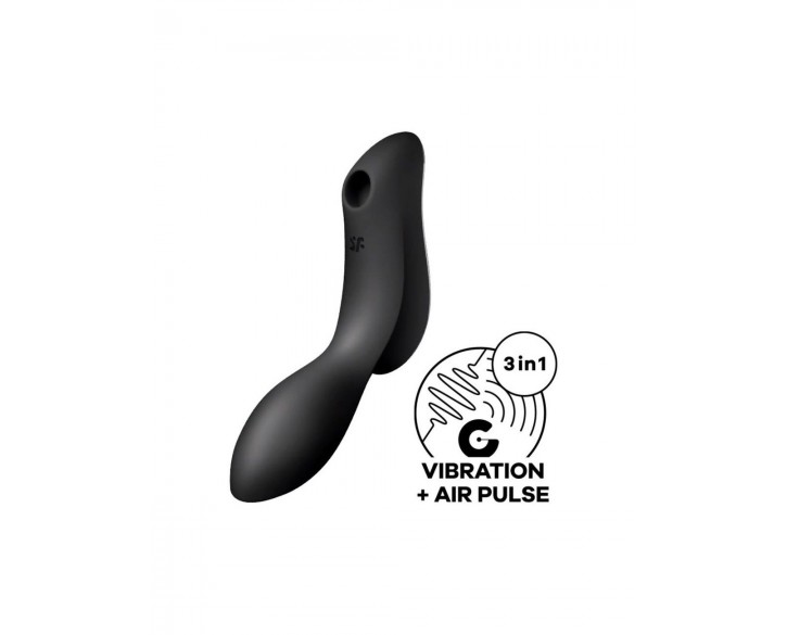 Вакуумний стимулятор з вібрацією Satisfyer Curvy Trinity 2 Black