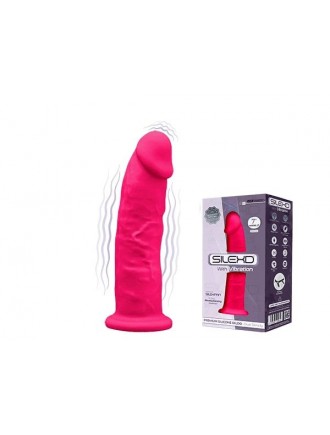 Фалоімітатор з вібрацією SilexD Henry Vibro Pink (MODEL 2 size 7in), двошаровий, діаметр 4,4 см