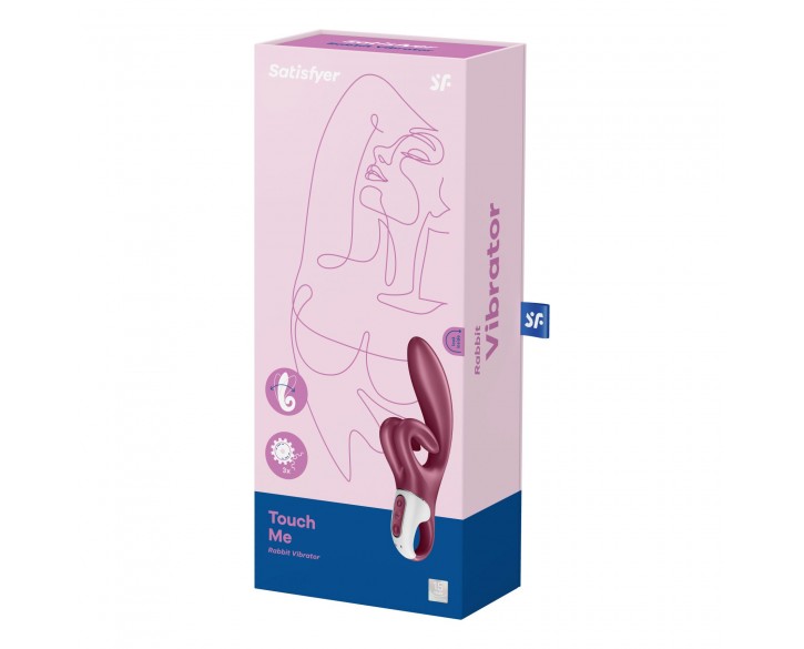 Вібратор-кролик Satisfyer Touch Me Red, подвійний відросток, 3 потужні мотори