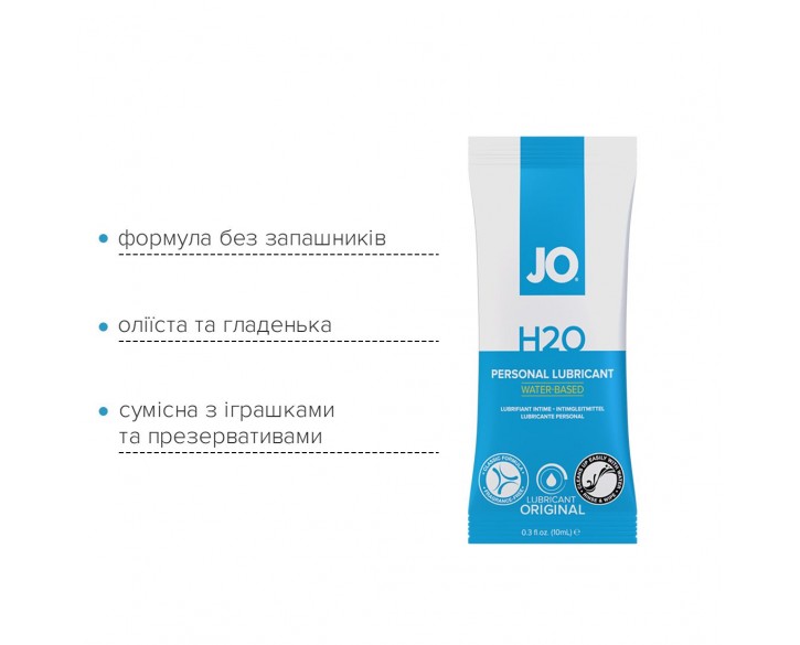 Набір лубрикантів Foil Display Box – JO H2O Lubricant – Original – 12 × 10ml