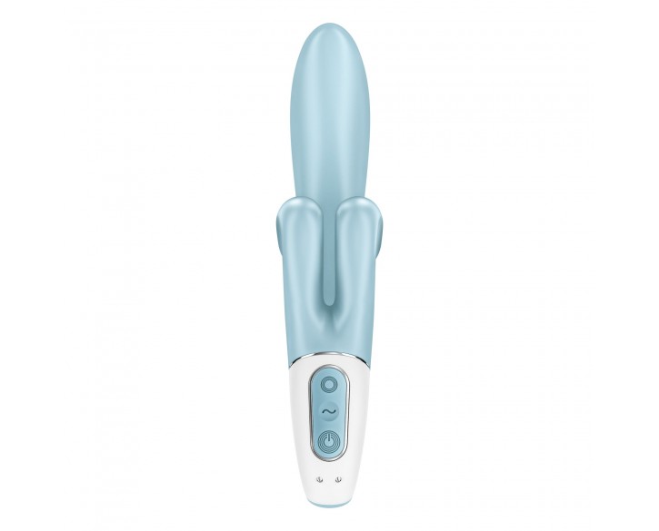 Вібратор-кролик Satisfyer Touch Me Blue, подвійний відросток, 3 потужні мотори