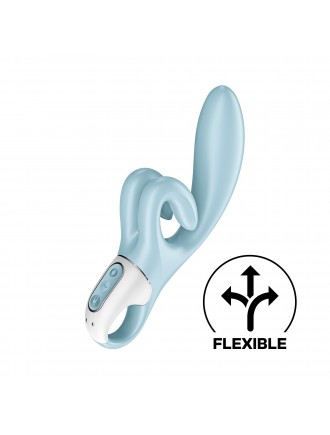 Вібратор-кролик Satisfyer Touch Me Blue, подвійний відросток, 3 потужні мотори