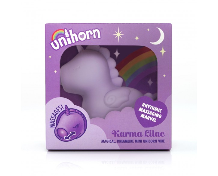 Вібратор-єдиноріжка Unihorn – Karma Lilac, з пульсацією