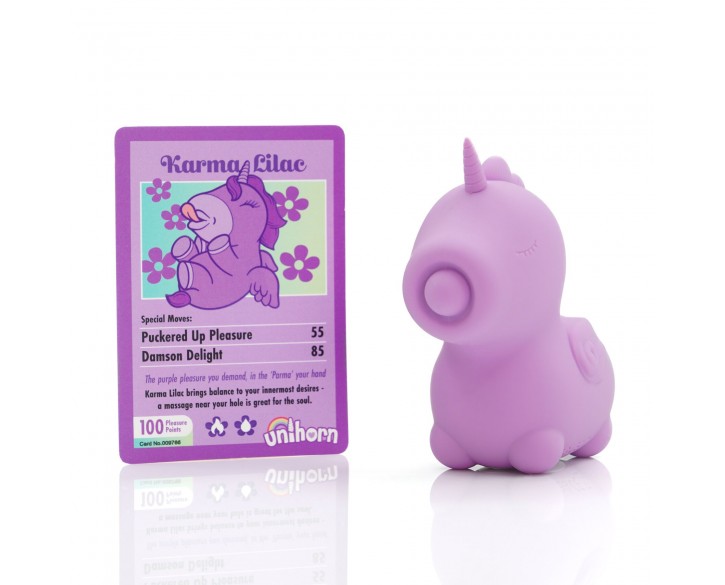 Вібратор-єдиноріжка Unihorn – Karma Lilac, з пульсацією