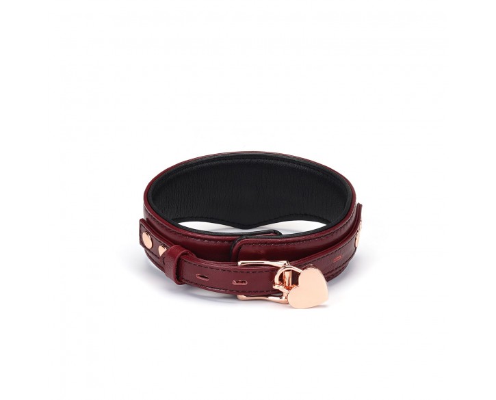 Нашийник з повідцем Liebe Seele Wine Red Curved Collar