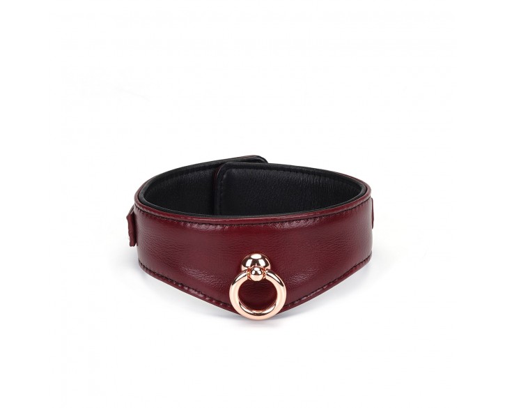 Нашийник з повідцем Liebe Seele Wine Red Curved Collar