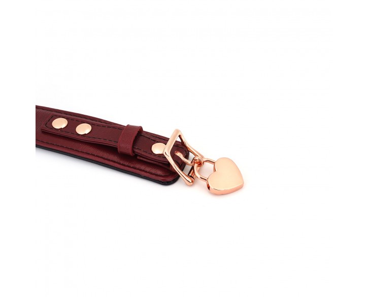 Нашийник з повідцем Liebe Seele Wine Red Curved Collar