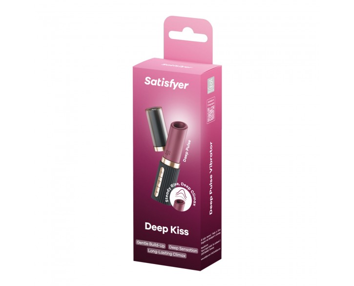 Вакуумний стимулятор Satisfyer Deep Kiss, магнітна технологія 3D Air Pulse, 30 режимів, кришечка