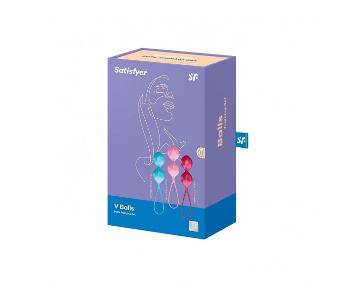 Вагінальні кульки Satisfyer V Balls (3 пари), діаметр 3,4 см, маса 79-114-150г, монолітні