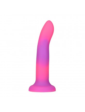 Фалоімітатор, що світиться в темряві, ADDICTION Rave 8″, Glow in the Dark Dildo Pink Purple, 20,3 см