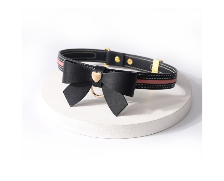 Повідець LOCKINK SEVANDA Love Heart Butterfly Leather Collar Set - Black