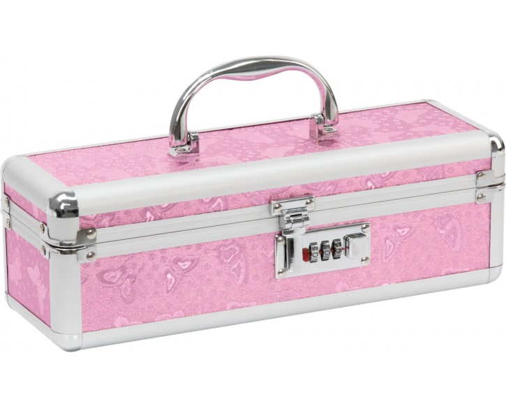 Кейс для зберігання секс-іграшок BMS Factory - The Toy Chest Lokable Vibrator Case Pink з кодовим за