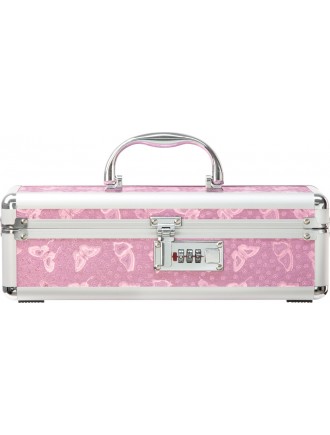 Кейс для зберігання секс-іграшок BMS Factory - The Toy Chest Lokable Vibrator Case Pink з кодовим за