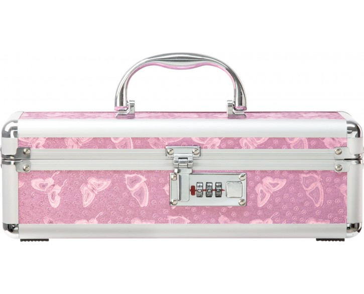 Кейс для зберігання секс-іграшок BMS Factory - The Toy Chest Lokable Vibrator Case Pink з кодовим за