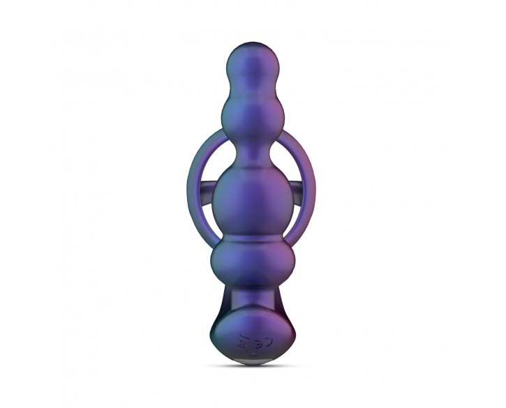 Анальний вібратор з ерекційним кільцем Hueman - Stellar Force Anal Beads with Cockring