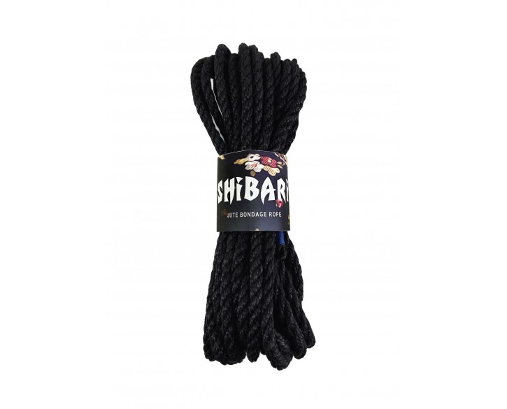 Джутова мотузка для шібарі Feral Feelings Shibari Rope, 8 м чорна