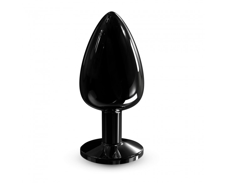 Металева анальна пробка з кристалом Dorcel Diamond Plug Black L