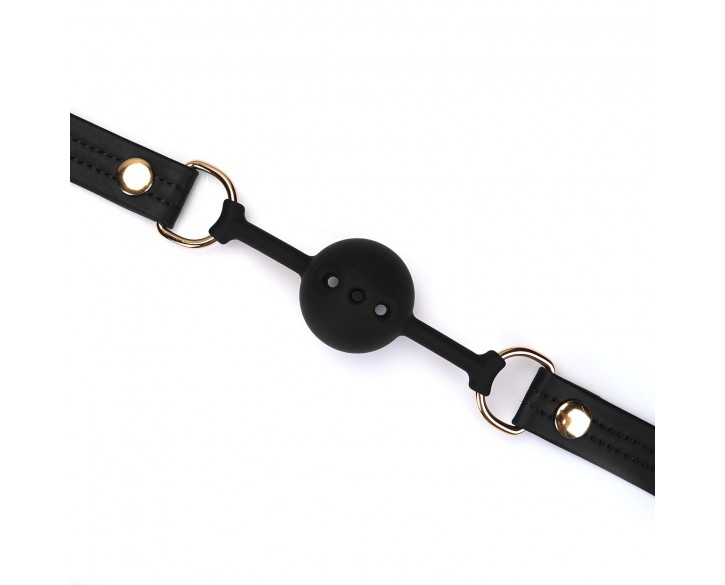 Кляп Liebe Seele Black Organosilicon Ball Gag