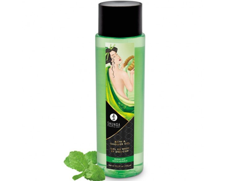 Гель для душу Shunga Shower Gel – Sensual Mint (370 мл) з рослинними оліями та вітаміном Е