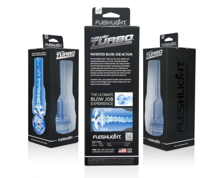 Мастурбатор Fleshlight Turbo Thrust Blue Ice (імітатор мінету)