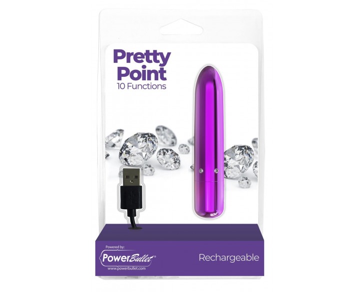 Віброкуля PowerBullet - Pretty Point Rechargeable Bullet Purple