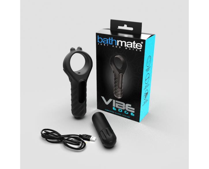 Ерекційне кільце з віброкулею Bathmate Vibe Edge перезаряджається, 10 режимів