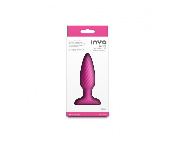 Анальна пробка з вібрацією NS Novelties INYA - Swirl - Pink