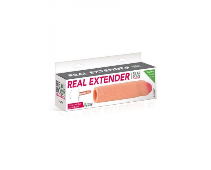 Насадка на член Real Body — Real Extender BIGGY із закритою головкою