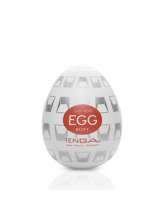 Мастурбатор-яйце Tenga Egg Boxy з геометричним рельєфом