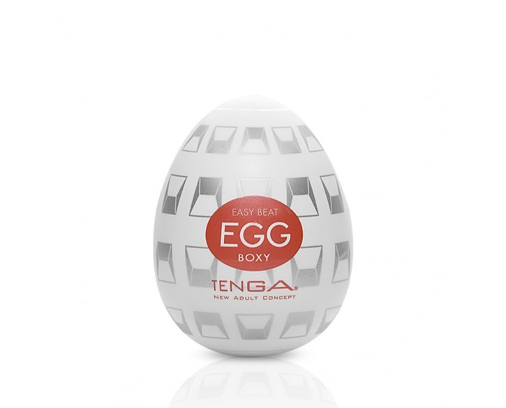 Мастурбатор-яйце Tenga Egg Boxy з геометричним рельєфом